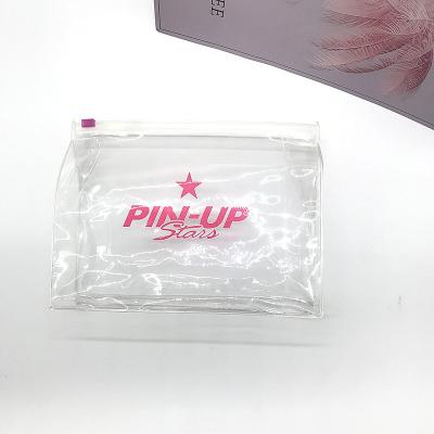 China Custom Clear Plastic Cosmetic Organizer Bag Portable Pouch PVC Fashoion With Zipper Storage PVC Home Bag for sale