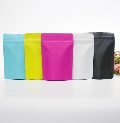 China Moisture Proof Frosted Plastic Zipper Bag Food Packaging Drawstring Stand Up Pouch for sale