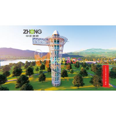 China To watch the scenery from the highest point of the world famous Zhongzheng series amusement equipment Bungee tower / glass viewing tower for sale