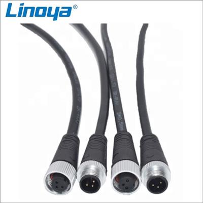 China Outdoor LED Lighting 2 Pin 3 Pin Led Power IP68 Waterproof Molded Cable Wire Connector for sale