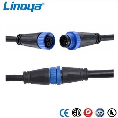 China Outdoor Lighting 2Pin 3 Pin Outdoor Electrical Cable Connector Waterproof Plug for sale