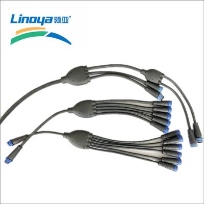 China LED Lighting Male And Female Electrical Y Type 1 To 2 3 4 5 6 Splitter LED Lighting Cable Outdoor Waterproof for sale