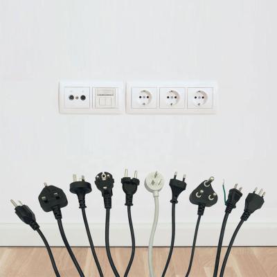 China Consumer Electronics CE UL EU SAA PSE AC Plug Mains Cord VDE Approval Power Extension Cord Computer Power Cord for sale