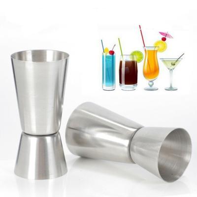 China Viable Alcohol Bar Wine Tools 25/50Ml Cocktail Measuring Cup Tainless Steel Jigger Cup for sale