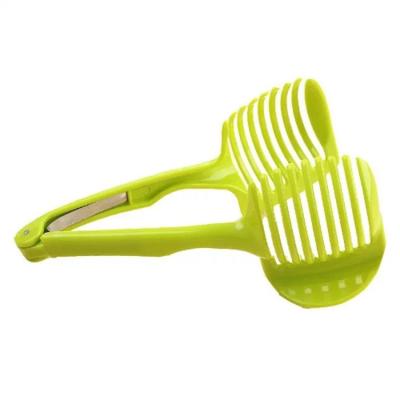 China Durable Plastic Potato Slicer Tomato Cutter Tool Shreadders Lemon Cutter Holder for sale