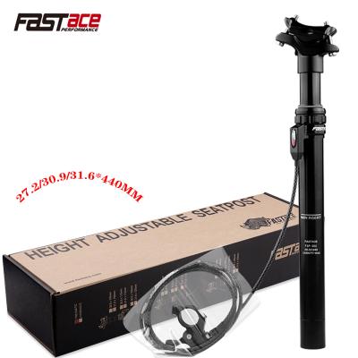 China All Seasons Fastace MTB bicycle seatpost 27.2/30.9/31.6/33.9mm 440mm length 125mm travel telescopic mountain bicycle seatpost for sale