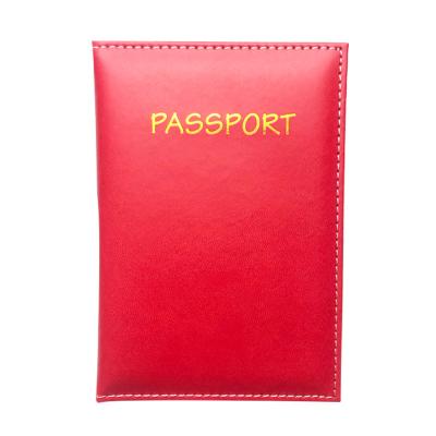 China RFID Solid Color PU Leather Passport Holder Wallet For Travel Travel Passport Cover Case For Gift Promotion Custom Logo Packaging for sale