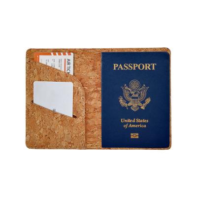 China Hot Promotion Waterproof ECO Cork Air Tickets Covers Can Material Logo Packaging Custom Cork Travel Passport Cover Holder For Sale for sale