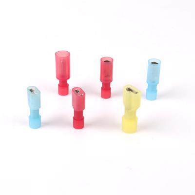 China Corrosion Resistance Fdfn Joints Female Terminal Wire Full Spade Connector Nylon Electrical Insulated Joint Quick Terminals And Male for sale