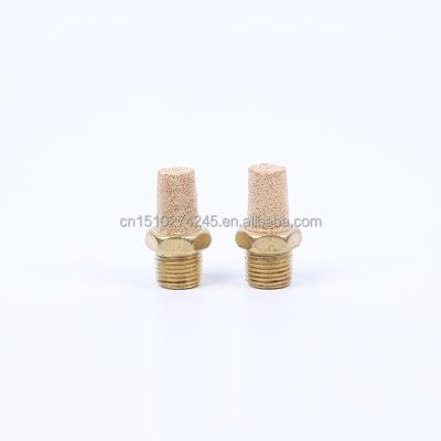 China Hotels Exhaust Pneumatic Brass Bronze Muffler Muffler Healthy Air Compressed PST Pneumatic Fit For Valve PT/NPT Male Thread for sale