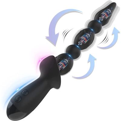 China Anal Vibration Beads Dildo Vibrator New Silicone Butt Plug Pull Beads 10 Frequency Strong Butt Plug Shock USB Sex Product Anal Plug Anal Sex Supplies For Male for sale