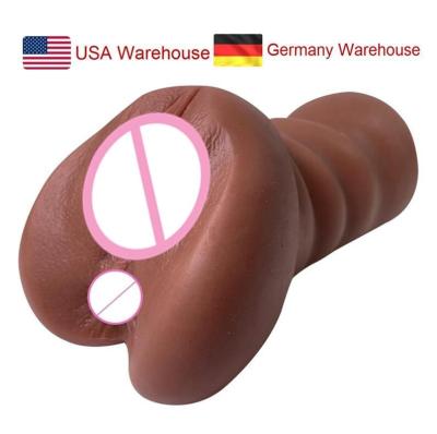 China Realistic Textured Male Masturbator 630g Strip Pocket Pussy 3D Vagina And Anus Stroker Sex Toys For Men Masturbation% for sale