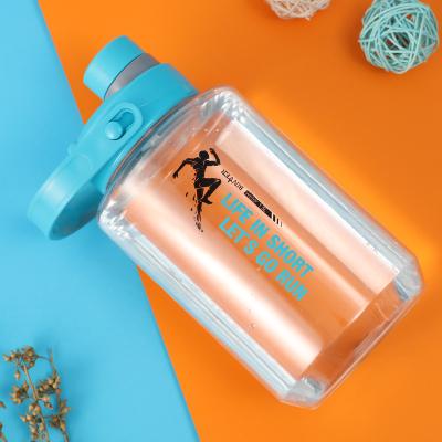 China CLASSIC Outdoor Portable Space Cup Sports Fitness Water Bottle Travel Large Capacity Transparent Plastic Water Cup for sale