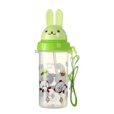 China Straw Cup Cartoon Cup Cute and creative children's cartoon little rabbit hand-held portable cup of water for sale