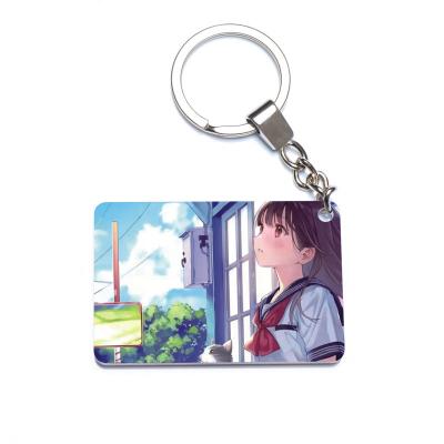 China Office promotion 3d lenticular PET acrylic keychain customized acrylic lenticular key chain for souvenir for sale