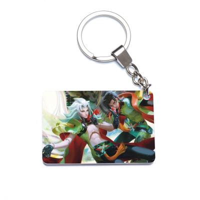 China New desktop custom acrylic key chain 3d art printing lenticular keychains for sale