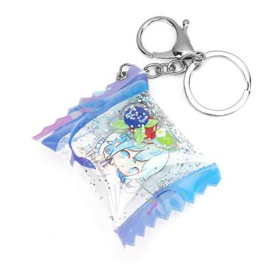 China New Styles High Quality Custom Clear Candy Shaker Keychain Candy Charm Gift Fangqingmao Acrylic Crafts for sale