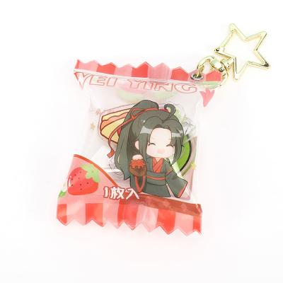 China Hot Sale Anime Fangqingmao Cartoon Candy Customized Gift Key Chain As Gift for sale