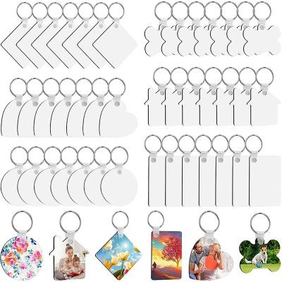 China Custom Art or Anime Key Chain Holder Printed Wooden Key Ring Sublimation MDF Mute Key Chain for sale