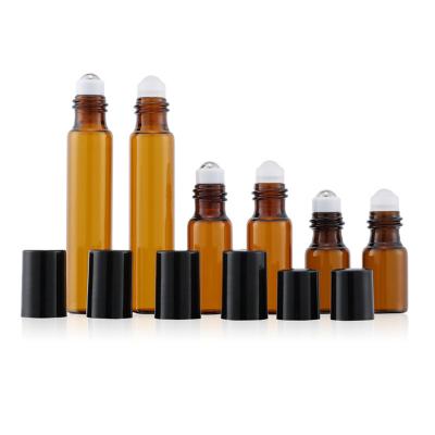 China 1ml 2ml 3ml 5ml 10ml Cosmetic Amber Glass Sample Roll Bottle Small Glass Vial For Perfume for sale