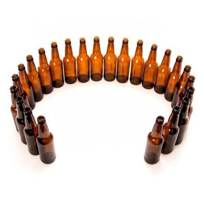 China Beverage Brown Color Beer Bottle Amber Glass Beer Bottles Creative Brown Beer Brewing Bottles for sale