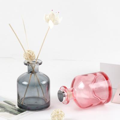 China Gift & Craft Customization Home Diffuser Bottles Aromatherapy Glass Bottle Perfume Colored Glass Black for sale