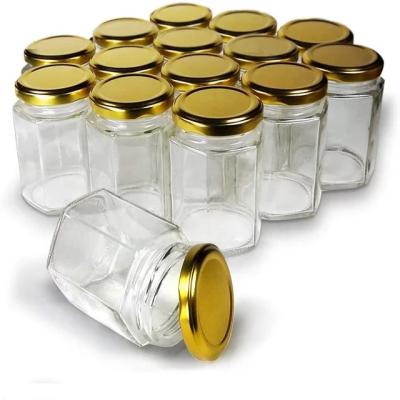 China Hot Price Type Hexagon 100ml Glass Jam Jar Hardness New Food Grade for sale