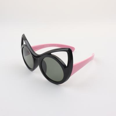 China Fashion sunglasses eye cat polarized uv400 cute cat ear uv material kids sunglasses 2021new sunglasses tr-90 anti for sale