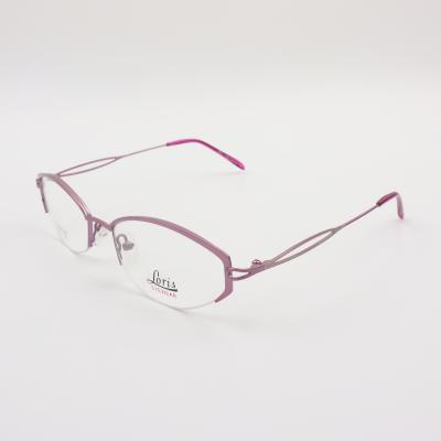 China Fashionable Pink Optical Frames Women Metal Optical Frame Glasses Eye Glass Frames Optical Glasses for sale