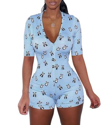 China New Style Fashion Beauty Sexy V-Neckline Women's One-Piece Overalls Ladies Sexy QUICK DRY for sale