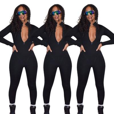 China Popular New Design Anti-wrinkle Lady Summer Long Gym Playsuit Overalls For Women for sale