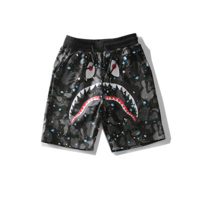 China 2022 QUICK DRY Popular Starry Night Light Night Glow Paint Cotton Shorts Casual Men's Sports Middle Pants for sale