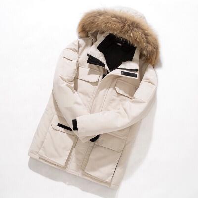 China Calls Professional Men's Luxury Waterproof Captain's Long Down Jacket Winter Jacket for sale