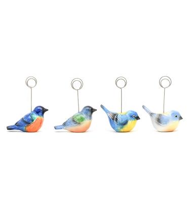 China Wholesale Personalized Eco-friendly 3d Decoration Gift Sandstone Card Holder Bird Shaped Ring Holder in Polyresin for sale