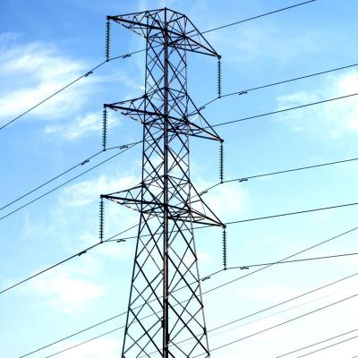 China Power line transmission transmission line angle lattice steel tower for sale