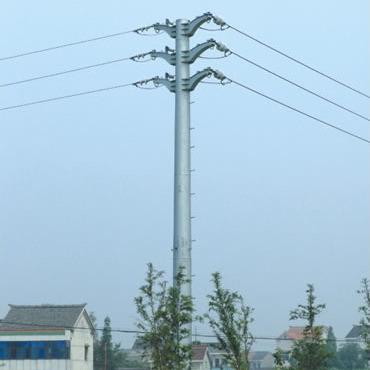 China Power transmission or distribution electric power transmission steel tube tower pole for sale