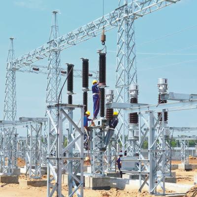 China Power Transmission 110kv Electric Power Supply Substation Steel Structure For Power Station for sale