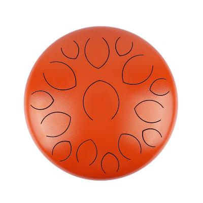 China Carbon Steel Factory Supply The Big Size Design 14 Inch (35cm) Orange Main Drum D Drum 15 Tongue Color Steel Tongue Drum for sale