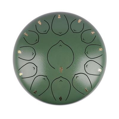 China Carbon steel factory supply the small size design 12 inch (30cm) 13 tongue fruit green skein drum C main embalmed drum steel tongue drum for sale