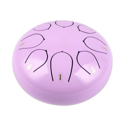 China Factory Supply Carbon Steel The Skein Small Size Light Purple Drum Design 6inch (15cm) Ckey Embalmed Drum For Kids Tongue Steel Drum for sale