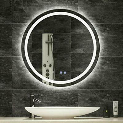 China 2021 Modern Popular Style Smart Led Light Wall Mounted Bathroom Make Up Mirror With Demister for sale