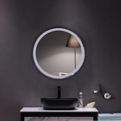 China Round Bathroom Magnifying Circle Vanity Mirror Led Touch Circle Vanity Smart Bath Mirror for sale