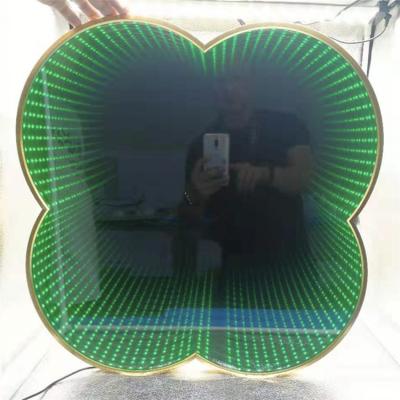 China Luminous Decorative 3D Neon Lights Party Events Wedding Wall Infinite Multilayer Mirror for sale