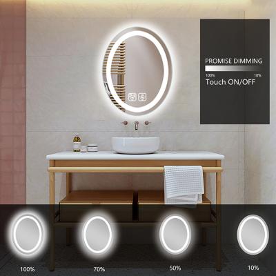 China Factory Supply Wall Mount Bathroom Mirror Light Led Magnifying Mirror With Acrylic Edge for sale