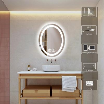 China Magnifying Round Bathroom Vanity LED Wall Mounted Mirror Bathroom Mirror for sale