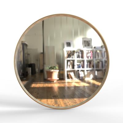 China Magnifying Round Metal Frame Wall Mounted Mirror For Decorating Living Room Or Bathroom for sale