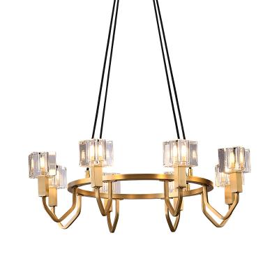 China Modern Nordic Luxury Gold Crystal Chandeliers Pendant Lights for sale