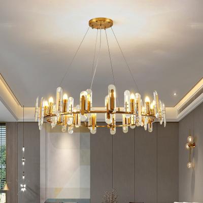 China Modern Postmodern Hanging Lighting Crystal Chandeliers Lobby Drop Lamp Luxury Ceiling Pendant Lights for sale