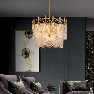 China Modern Simple Lampshade Chandelier Nordic Pendant Lights Modern Ceiling Luxury Crystal Chandeliers for sale