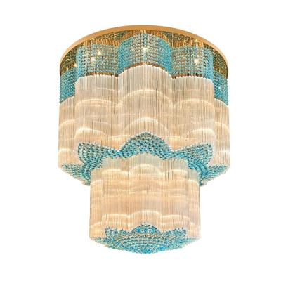 China Modern luxury simple creative design crystal glass chandelier hotel exhibition hall villa villa Nordic modern lighting large for sale